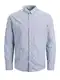 JACK&JONES Hemd Slim Fit Business Shirt mit Brusttasche Weiches Langarm Twill Oberteil JJEOXFORD, Farben:Blau,Größe Hemd:M