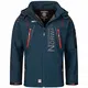 Geographical Norway Herren Softshell Funktions Outdoor Jacke wasserabweisend im Bundle mit urbandreamz Beanie (M, Navy TN)