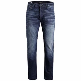 Herren Comfort Fit Jeans Mike ORIGINAL JOS Mid Waist Reg Basic, Farben:Dunkelblau, Größe Jeans:32W / 32L