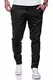 Rello & Reese Herren Basic Chino Jeans-Hose Stretch Chinohose Regular Slim-Fit C-3001 [Schwarz, W32/L32]