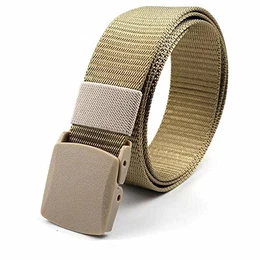 Unisex Gürtel Nylon Canvas Arbeitsgürtel für Damen und Herren, Stufenlos Verstellbarer Stoffgürtel mit Plastikschnalle GTA-05