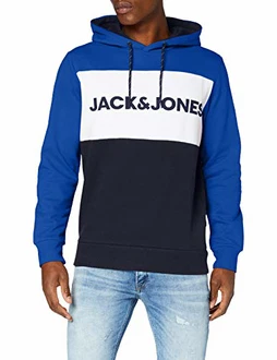 JACK & JONES Herren Jjelogo Blocking Sweat Hood Sts Kapuzenpullover