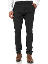 Herren Buckner Stoffhose mit 4 Taschen Stretch Hose Herrenhose für Männer Black 38/32