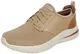Skechers Herren Delson 3.0 Mooney Runde Zehenpartie, Bungee-Schnür-Slipper, Taupe Knitted Mesh, 43 EU
