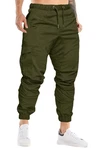 Cindeyar Herren Slim Fit Casual Jogger Sporthose Freizeithose Cargo Chino Jeans Hose Armeegrün
