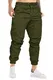 Cindeyar Herren Hosen Slim Fit Casual Jogger Sporthose Freizeithose Cargo Chino Jeans Hose (M, Armeegrün 01)