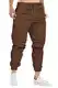 Cindeyar Herren Hosen Slim Fit Casual Jogger Sporthose Freizeithose Cargo Chino Jeans Hose (M, Braun 01)