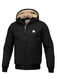 Herren Winterjacke mit Kapuze Männer Wattierte Jacke Sherpa Elkwood III Warme Winter Anorak M