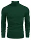 COOFANDY Pullover für Herren Rollkragenpullover Winter Warm Slim fit Longsleeve Freizeit Rollkragen Männer Pullover Grün XL