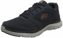 Herren Flex Advantage 4.0 Sneaker, Navy Leather Mesh Pu Trim, 43 EU