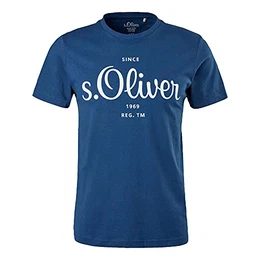 s.Oliver Herren Logo 130.11.899.12.130.2023749 T-Shirt, Blue, M