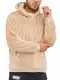Rello & Reese Herren Teddy-Fell Hoodie mit Kapuze Fleece Pullover Fleecejacke Sweatjacke [Beige,