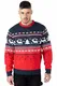 NOROZE Herren Weihnachtspullover Weihnachten Pullover Faire Insel Weihnachtsbaum Rentier Schneeflocken Hoho Neuheit Strickpullover Sweater Jumper (M, Hoho Rentierbaum Marine)