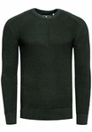 R-Neal Strickpullover Herren Basic Business Rundhalspullover Crew Neck Langarm Pulli (383) Khaki