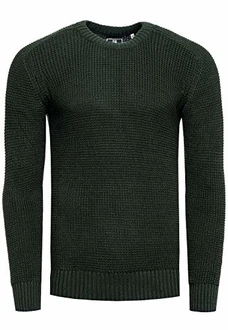 R-Neal Strickpullover Herren Basic Business Rundhalspullover Crew Neck Langarm Pulli (383)