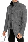 Redbridge Herren Mantel Jacke Winter Transformable Honeycomb Kurzmantel Cannock Grau