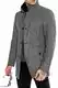 Redbridge Herren Mantel Jacke Winter Classy Chic Elegant Transformable Honeycomb Grau M