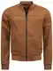 Indicode Herren Ibon Velours-Kunstleder Jacke   Herrenjacke Wildleder-Look für Männer Camel M