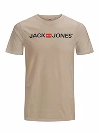 Jjecorp Logo Tee SS Crew Neck Noos T-Shirt Herren Gr. M, Beige (Crockery)