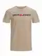 Jack & Jones Jjecorp Logo Tee SS Crew Neck Noos T-Shirt Herren Gr. M, Beige (Crockery)