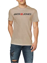 Jjecorp Logo Tee SS Crew Neck Noos T-Shirt Herren Gr. 56, Beige (Crockery)