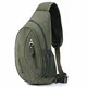 Herren Brusttasche schräge Schulter lässig Canvas Herren Tasche Reittasche Sportrucksack Trendige One-Shoulder Diagonale Brust kleine Tasche 18 * 38 * 9CM Armee grün