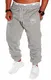 RMK Herren Hose Jogginghose Trainingshose Sporthose Fitnesshose Sweatpants Uni Einfarbig H.07 (M, Grau)