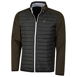 Calvin Klein Herren Hybrid Jacke Holzkohle/Schwarz