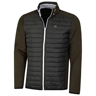 Calvin Klein Herren Hybrid Jacke Holzkohle/Schwarz