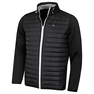 Calvin Klein Herren Hybrid Jacke Schwarz/Silber