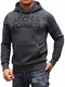 JACK & JONES Herren Jjecorp Logo Sweat Hood Noos Kapuzenpullover (Dark Slate (Reg/Large Print), XL)