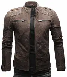 Meo Herren Lederjacke Cleane Basic Echtleder Jacke (M, Togo (Nubukleder))