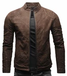 Crone Ivar Herren Lederjacke Cleane Basic Echtleder Jacke Dunkelbraun