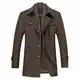 Allthemen Wintermantel Herren Slim Fit Kurzmantel Herren Wolle Warm Mantel Wollmantel Mantel Winter Kaffee M