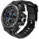 Herren Militärische Digitale Sportuhr Große Anzeige Armbanduhr 5ATM wasserdichte mit Wecker Kalender Stoppuhr Chronograph
