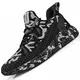 Feethit Turnschuhe Herren Laufschuhe Sportschuhe Sneaker rutschfeste Gummisohlen Leichte und Atmungsaktiv für Gehen Laufen Joggen Sports Camouflage Gray 43