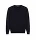 Krumba Herren Baumwolle Übergroß V-Ausschnitt Klassik Pullover 3XL Schwarz