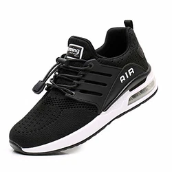Chueuv Sportschuhe Herren Damen Laufschuhe Leicht Turnschuhe Atmungsaktiv Sneakers Straßenlaufschuhe Luftkissenschuhe Running Jogging Schuhe Gym Athletic Outdoor Schwarz (42)