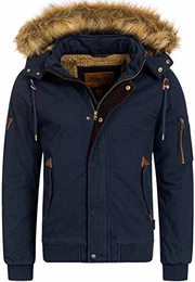 Herren Pennington Winterjacke aus Baumwolle Winterparka Herrenjacke Parka Navy L