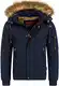 Indicode Herren Pennington Winterjacke aus Baumwolle   Winterparka Herrenjacke Parka Navy L