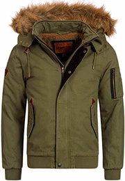 Herren Pennington Winterjacke aus Baumwolle Winterparka Herrenjacke Parka Army L