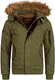 Indicode Herren Pennington Winterjacke aus Baumwolle   Winterparka Herrenjacke Parka Army L