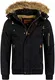Indicode Herren Pennington Winterjacke aus 100% Baumwolle mit Teddy-Futter & Abnehmbarer Kapuze   Warmer Winterparka robuste Herrenjacke Parka Outdoorjacke Winter Jacke für Männer Black M