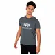 ALPHA INDUSTRIES Herren Basic T-Shirt, Charcoal Heather/White, M