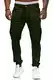 Cassiecy Cargohose Herren Slim Fit Casual Jogger Chino Cargo Hosen Stretch Jogginghose Sporthose Freizeithose mit 6 Taschen Herren Hose (Armeegrün, M)