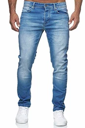 Jeans Herren Slim Fit Jeanshose Stretch Designer Hose Denim 1501 (32-32, 504-2 Hellblau)