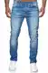 MERISH Jeans Herren Slim Fit Jeanshose Stretch Designer Hose Denim 1501 (32-32, 504-2 Hellblau)