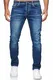 MERISH Jeans Herren Destroyed Hose Jeanshose Männer Slim Fit Stretch Denim 2081-1001 (32-32, 504-1 Blau)