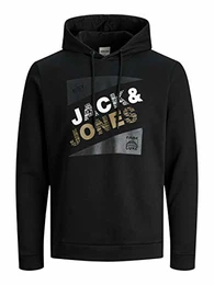 Male Hoodie Brush-Effekt Loopback MBlack