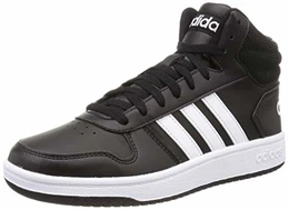 adidas Herren Hoops 2.0 Mid Sneaker, Core Black/Cloud White/Cloud White, 43 1/3 EU